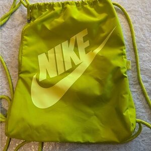 Nike Neon Green Drawstring Backpack